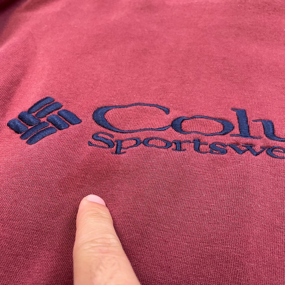 Columbia Sportswear Company Vintage Embroidered Logo Sweatshirt Red Mens Large - Picture 8 of 9